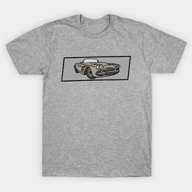 retro vintage automotive car illustration T-Shirt by fokaction